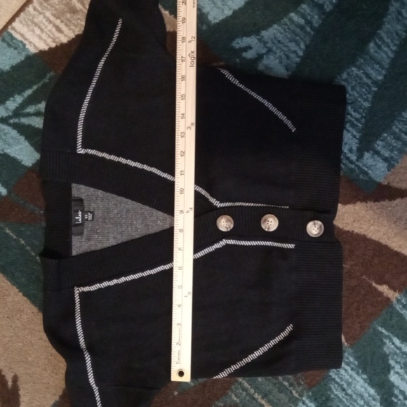 Lulus Mod Moment Black Knit Cropped Cardigan Sweater Size Xs - Picture 7 of 9